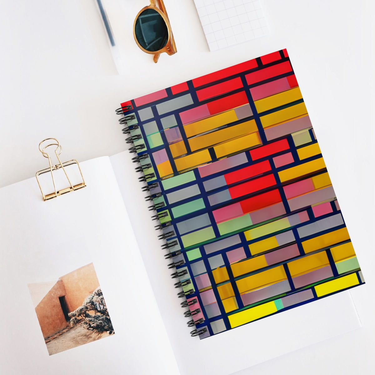 Colorful Square Spiral Notebook: Take Notes in Style!