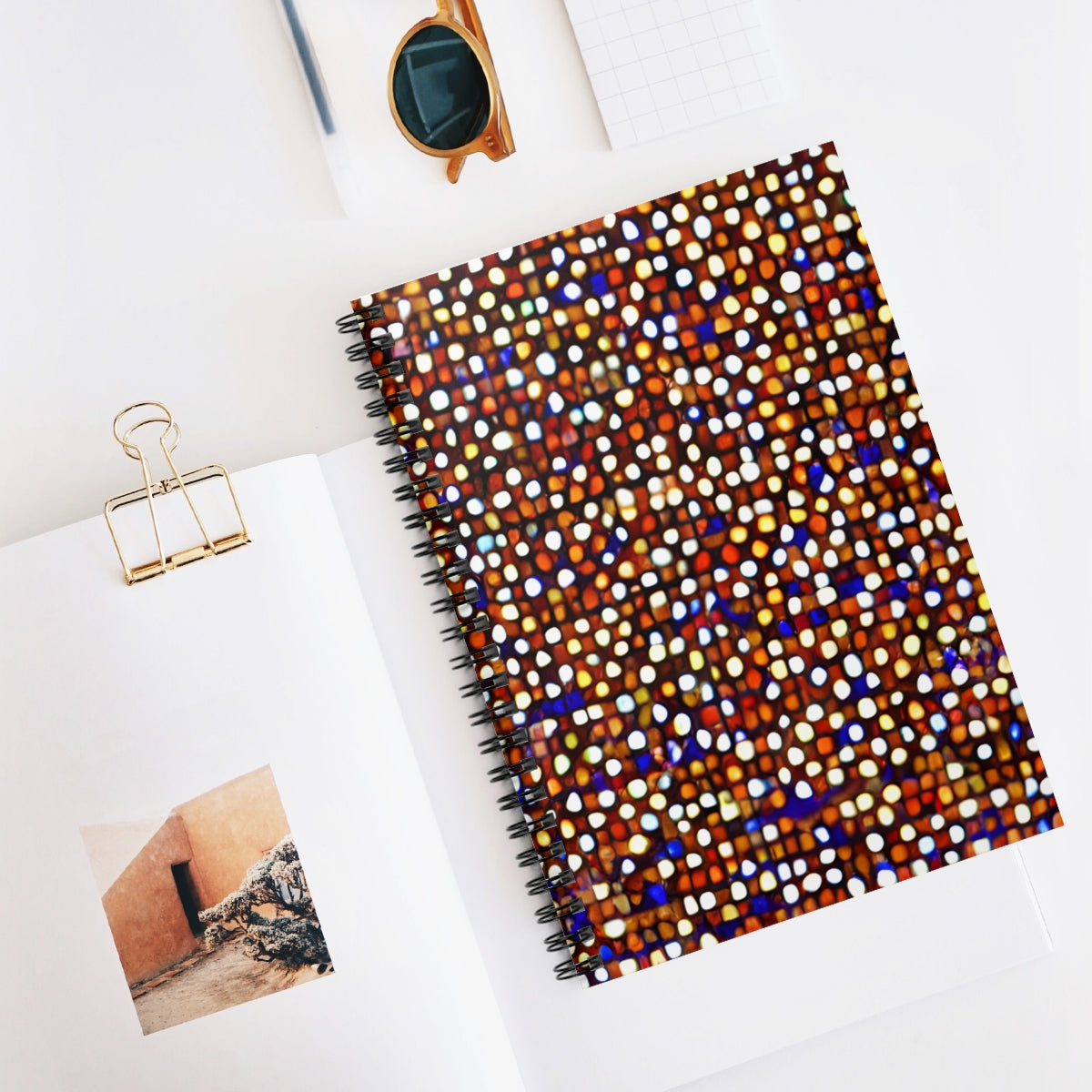 Mosaic Bliss: Spiral Notebook with Intricate Design