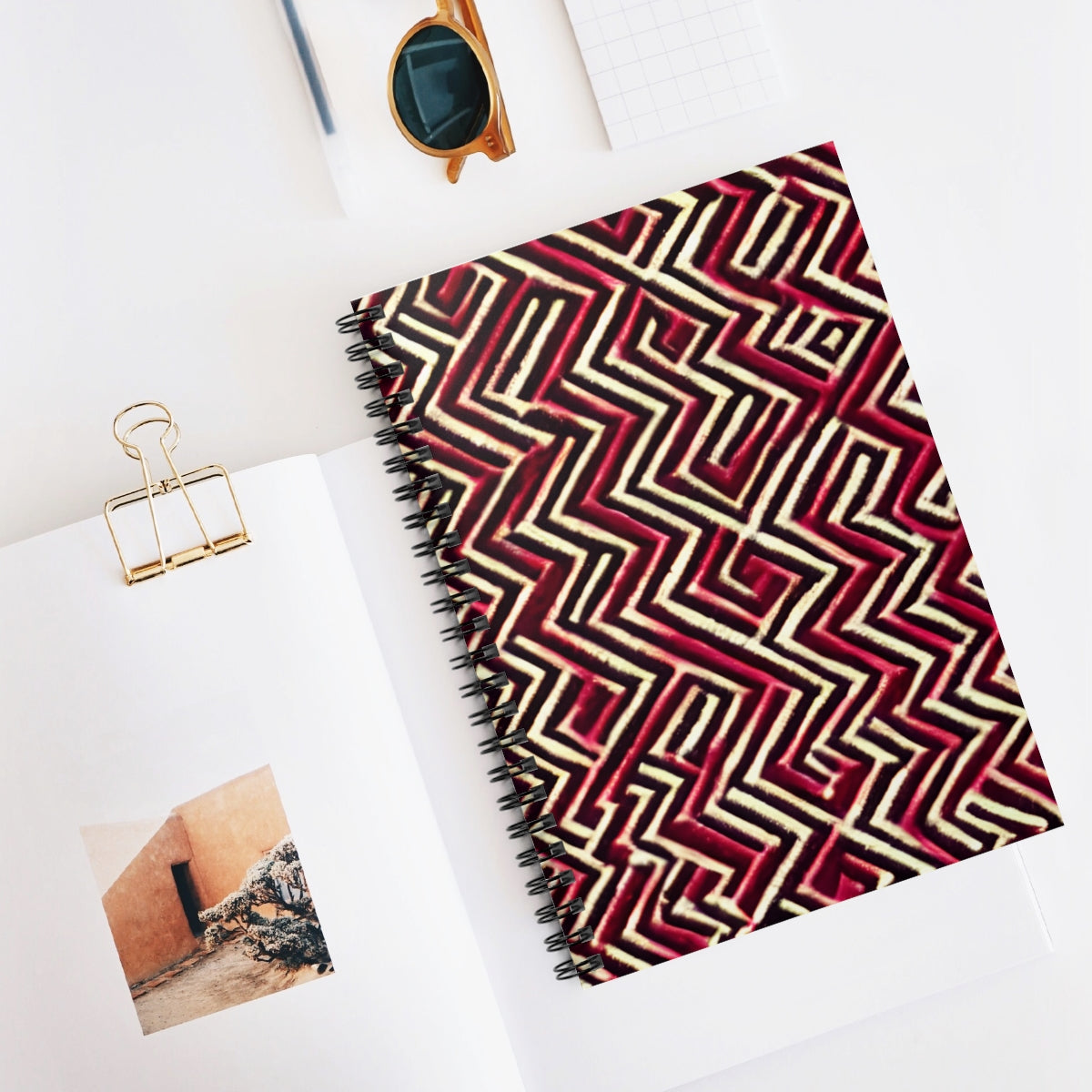 Red & White Zigzag Spiral Notebook: Bring Fun to Your Notes