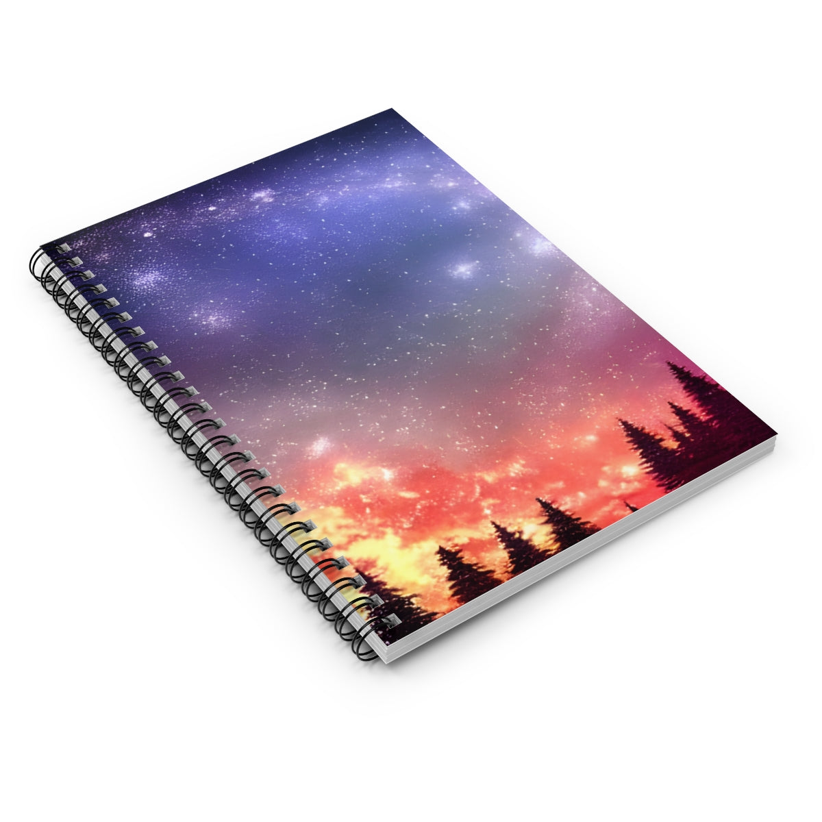 Starry Night Notebook: Tree-Filled Pages for Stellar Notes