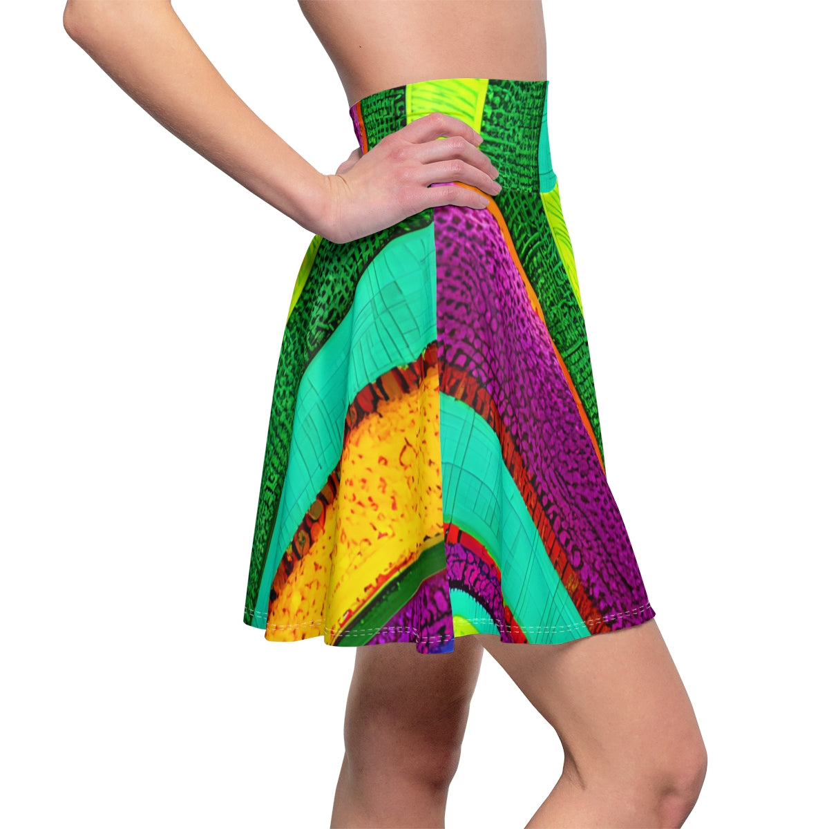 Vibrant & Bold: Colorful Patterned Skirt for a Colorful Look