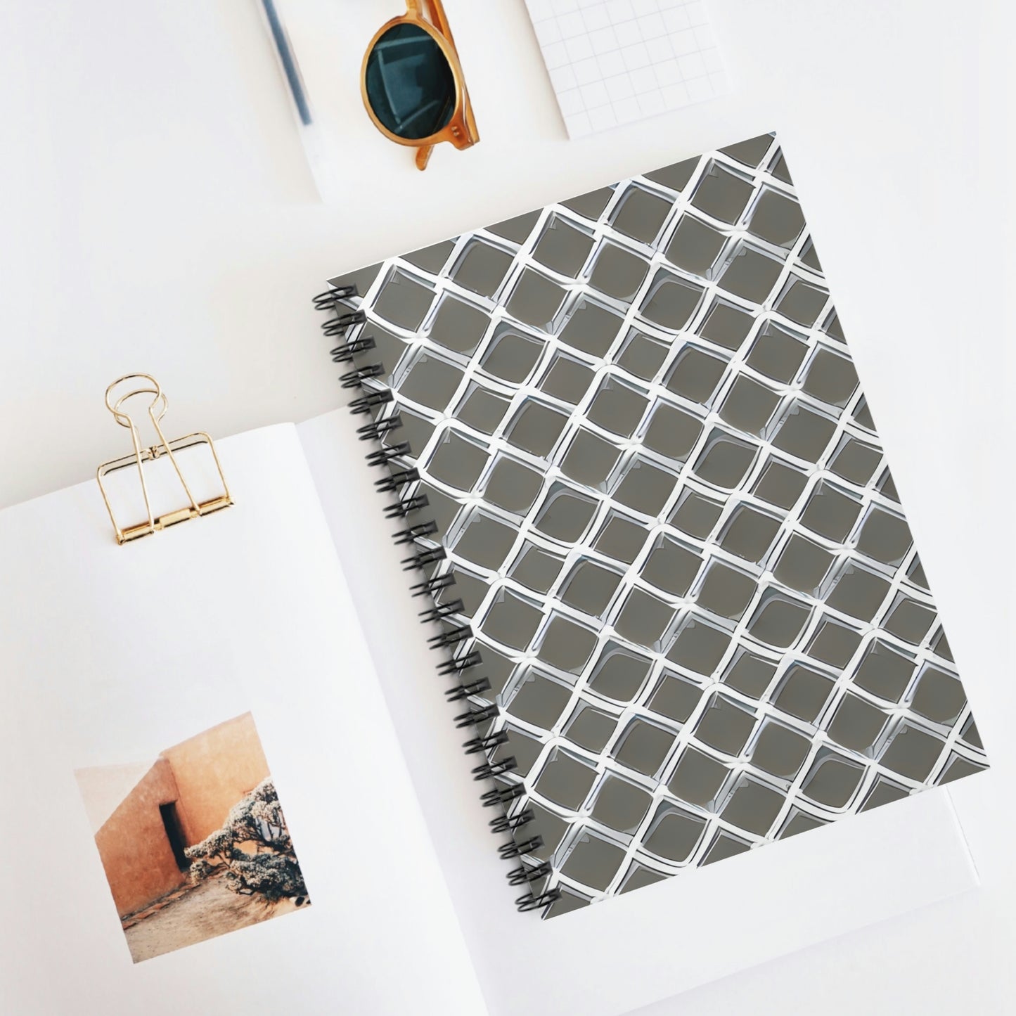 Gray and White Spiral Notebook: A Stylish Addition to Your Stationery!