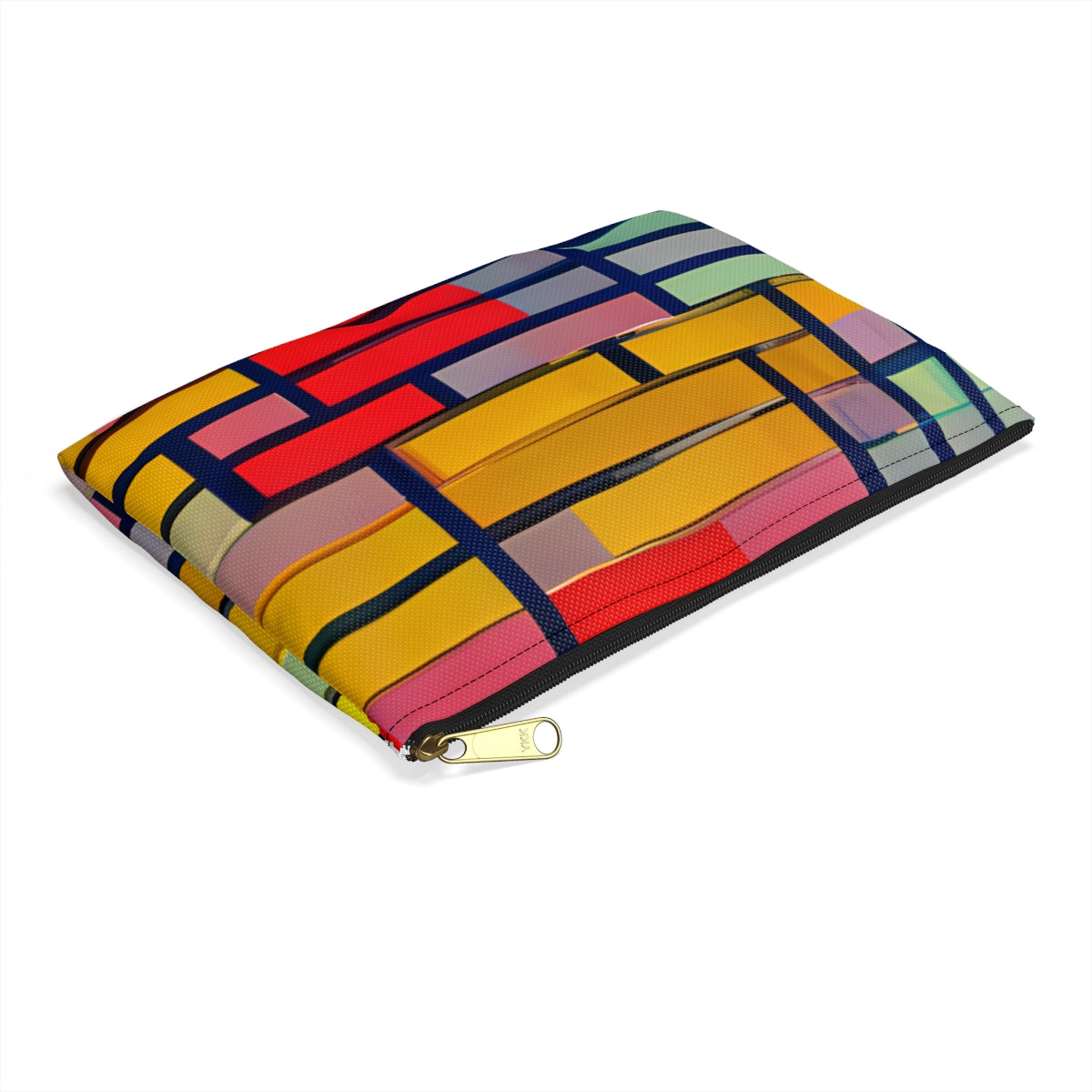 Colorful Square Zippered Pouch - Organize in Style!
