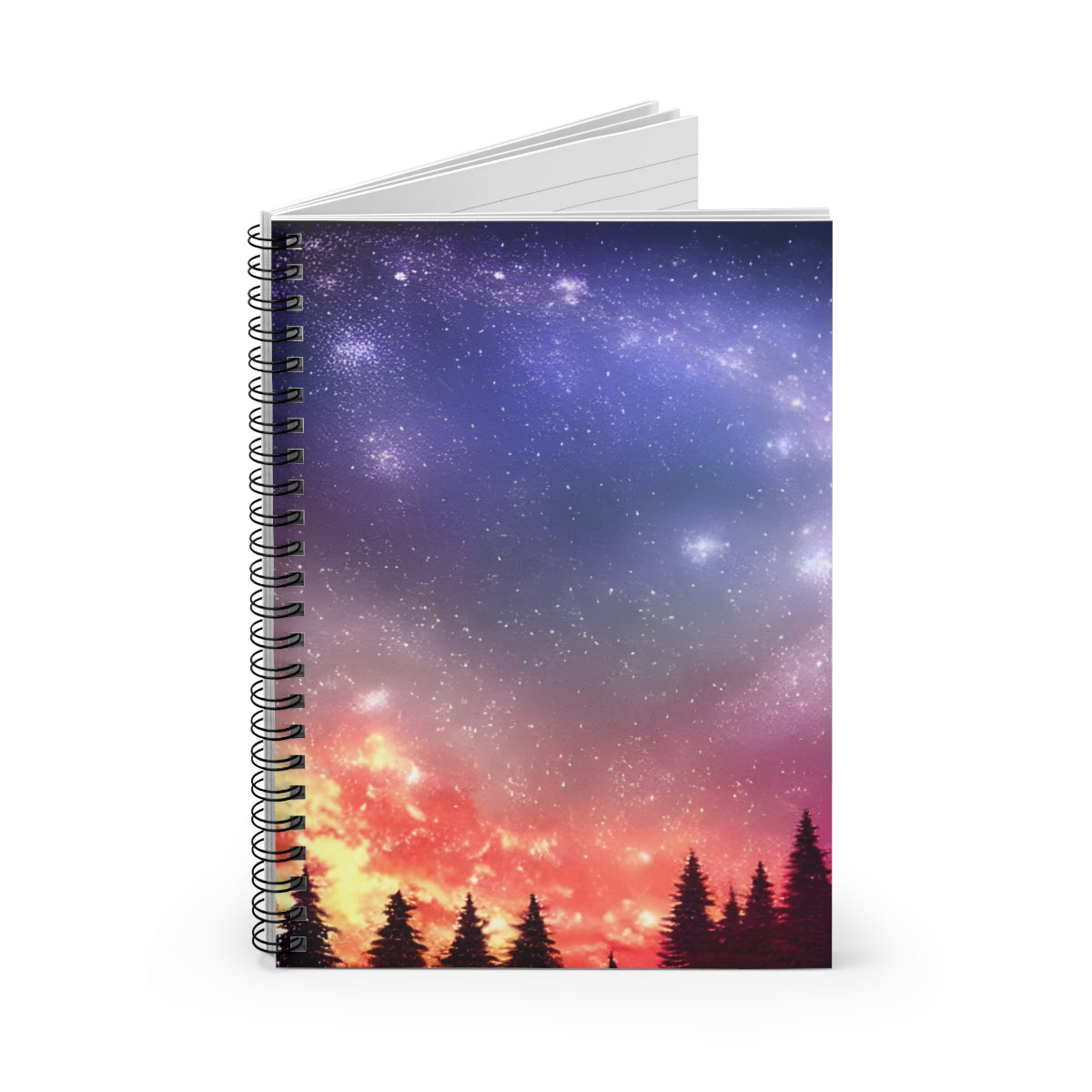 Starry Night Notebook: Tree-Filled Pages for Stellar Notes