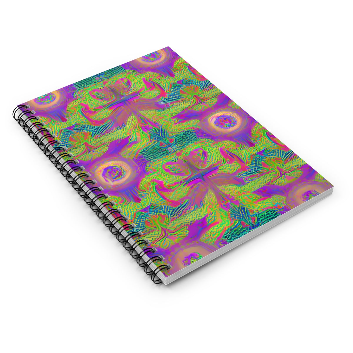 Color Burst Spiral Notebook: Purple, Green & Blue Design