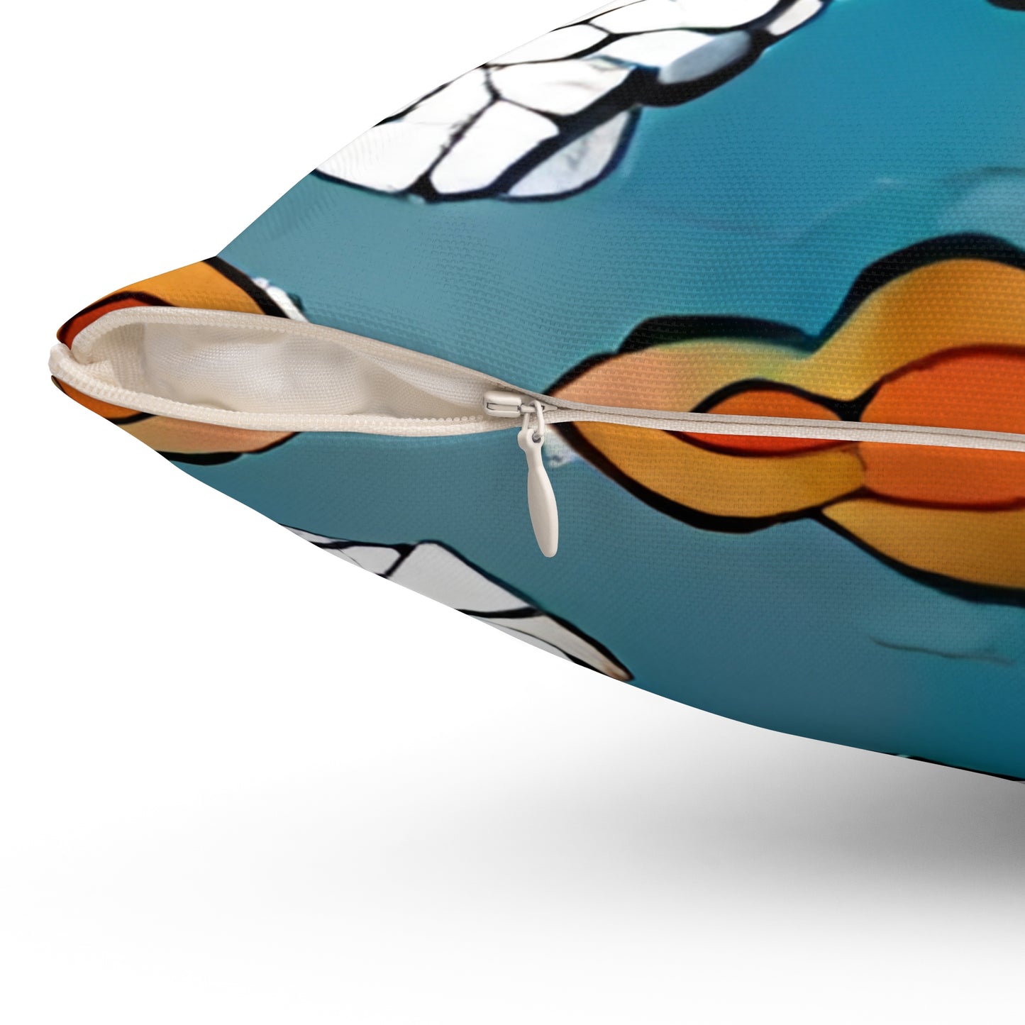 Introducing the Smart Orange & Blue Pillow with a Brain Design
