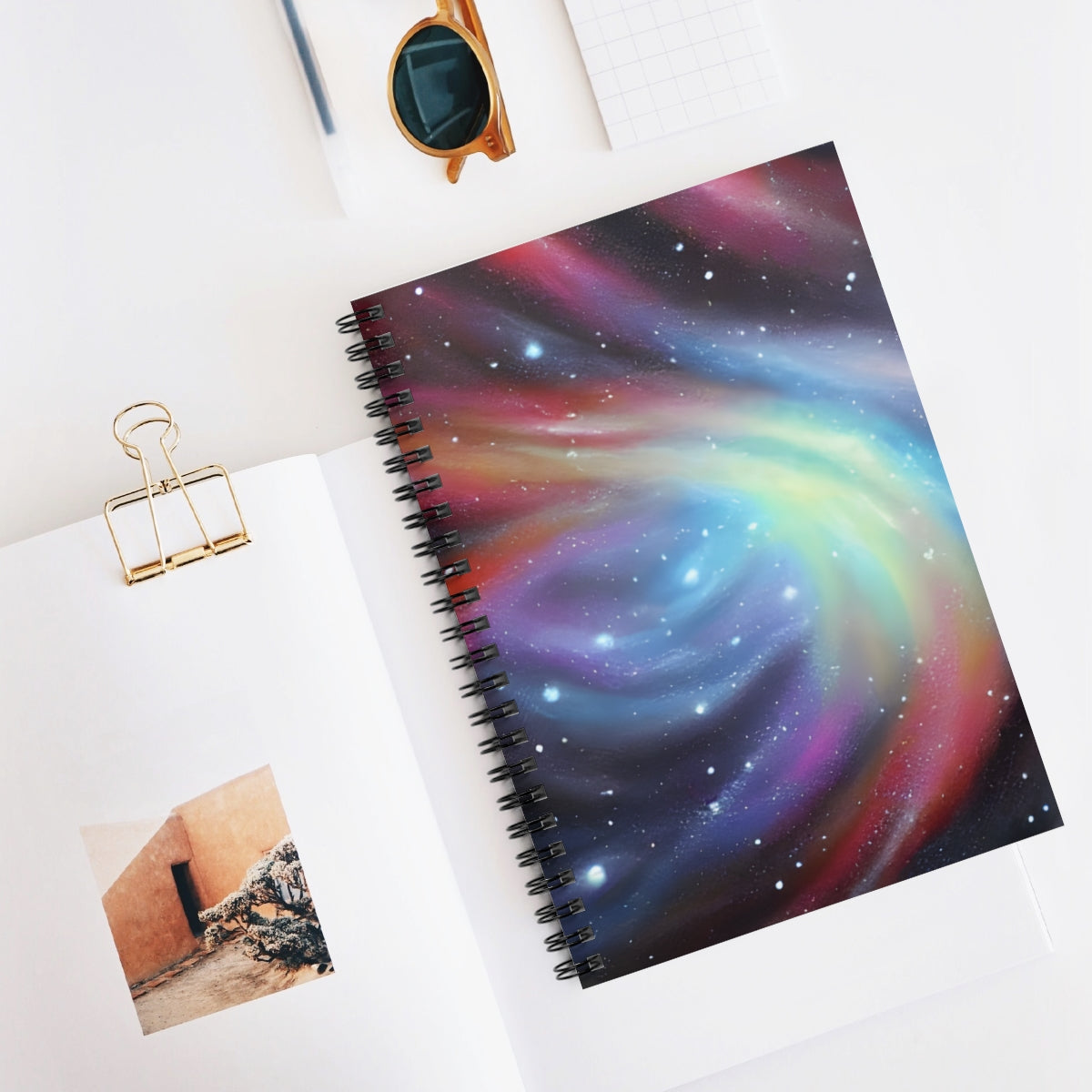 Discover the Colorful Depths of Space with Our Spiral Galaxy Notebook