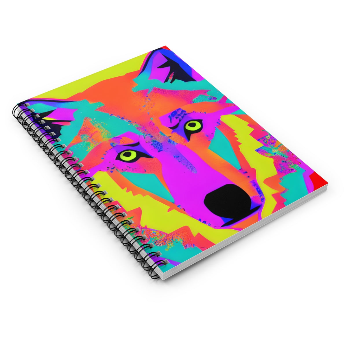 Wolf Notebook: Colorful Spiral Design for Inspired Writing
