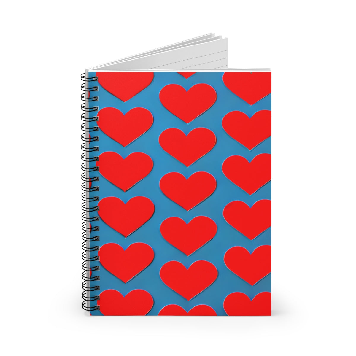 Colorful Hearts Spiral Notebook for Organized Note-Taking
