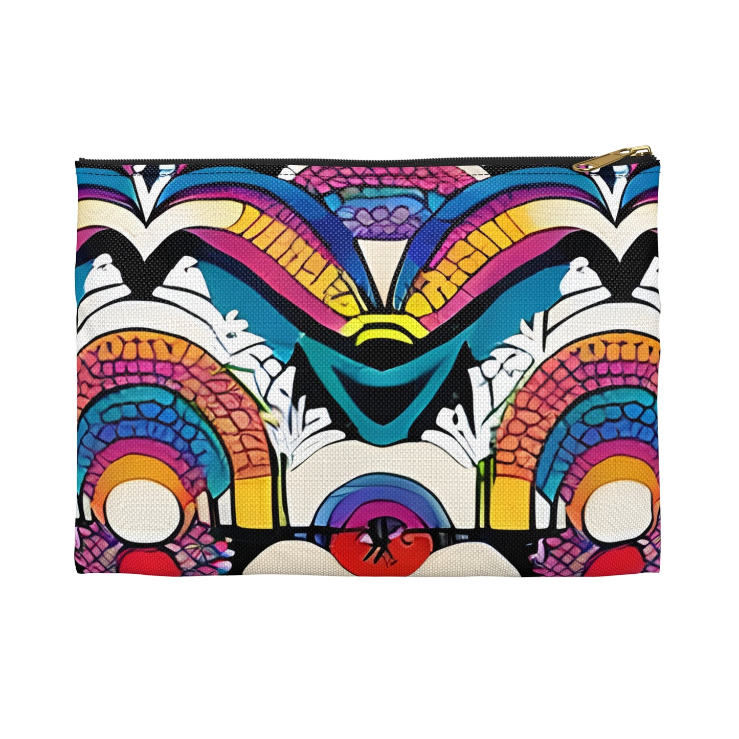 Vibrant Abstract Zipper Pouch for Organization and Style