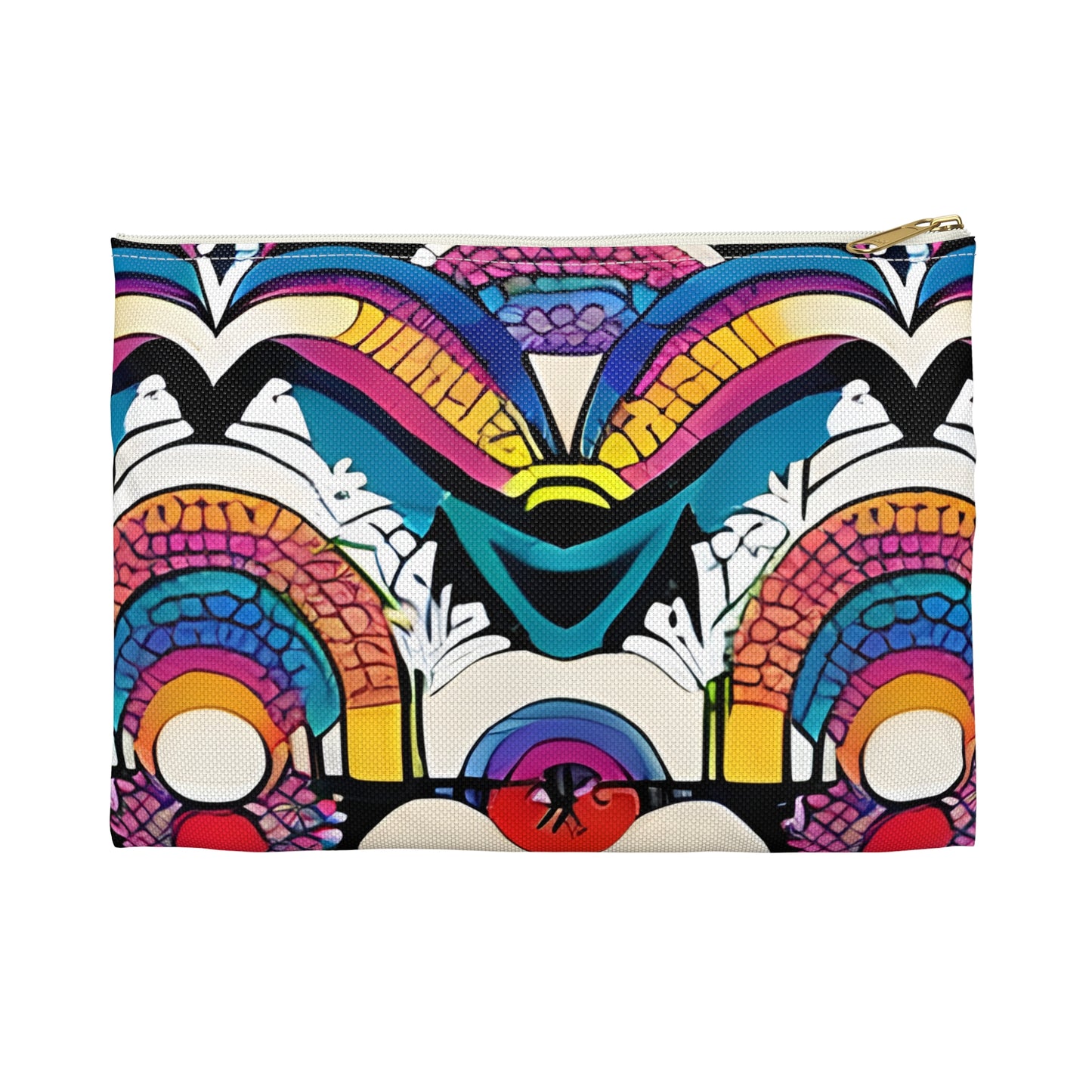 Vibrant Abstract Zipper Pouch for Organization and Style