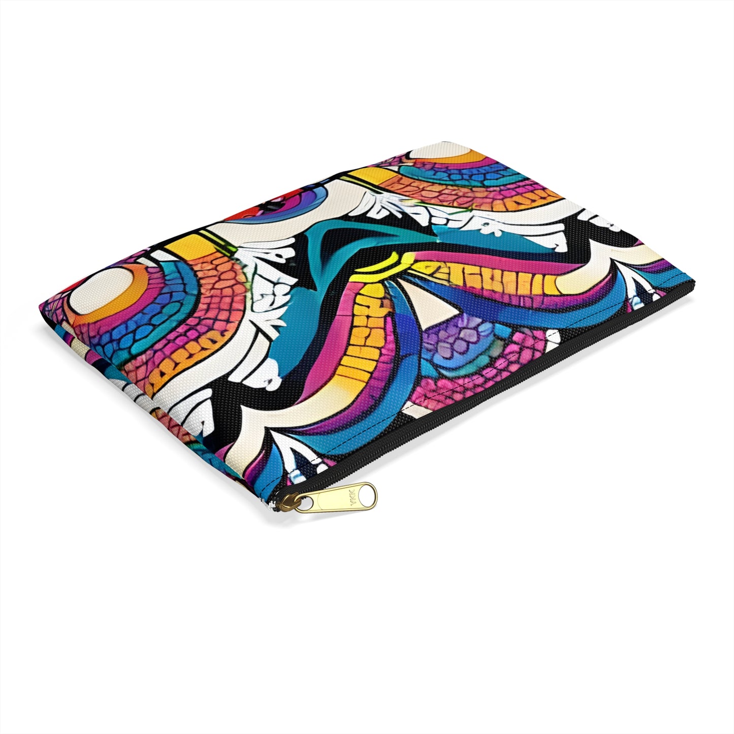 Vibrant Abstract Zipper Pouch for Organization and Style