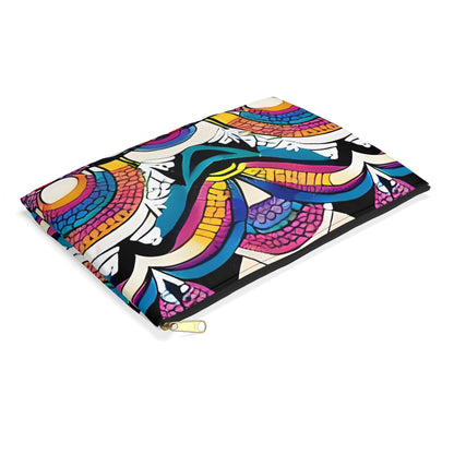 Vibrant Abstract Zipper Pouch for Organization and Style