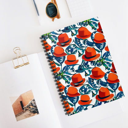 Hat and Leaf Decorated Spiral Notebook: Perfect for Your Notes!