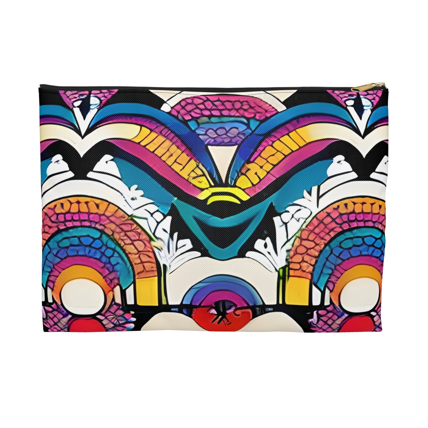 Vibrant Abstract Zipper Pouch for Organization and Style