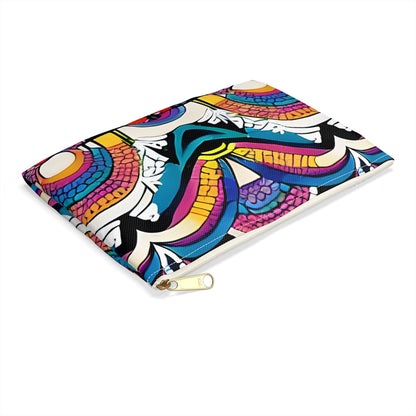 Vibrant Abstract Zipper Pouch for Organization and Style