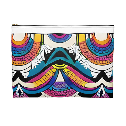 Vibrant Abstract Zipper Pouch for Organization and Style