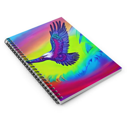 Flight of Freedom: Colorful Eagle Spiral Notebook