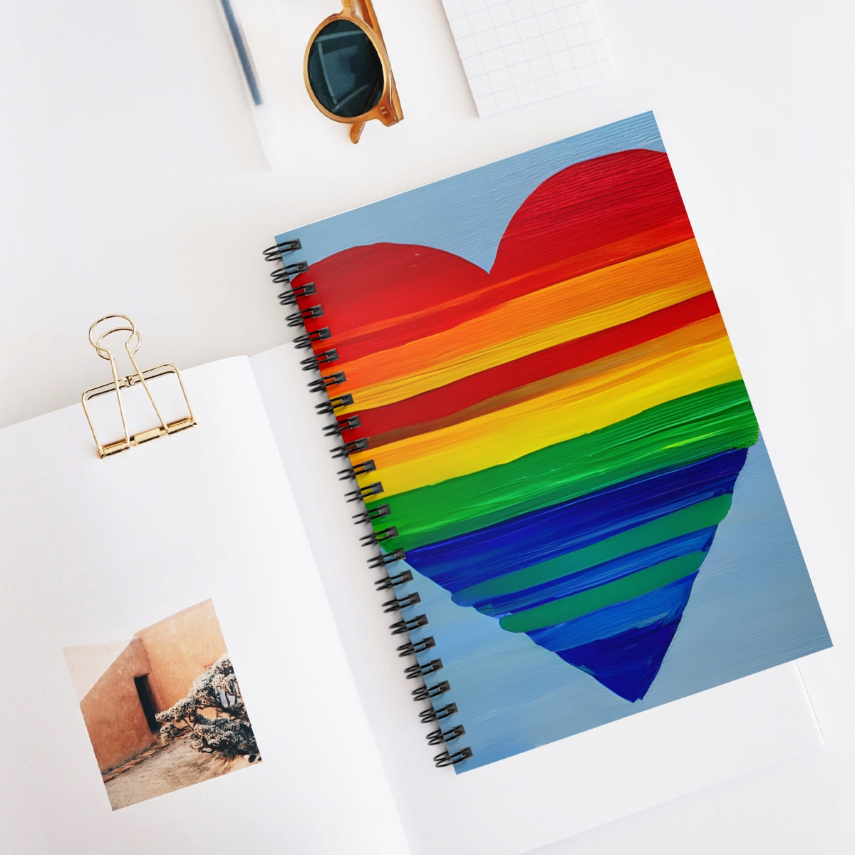 Rainbow Heart Spiral Notebook: A Colorful Way to Capture Thoughts and Ideas!