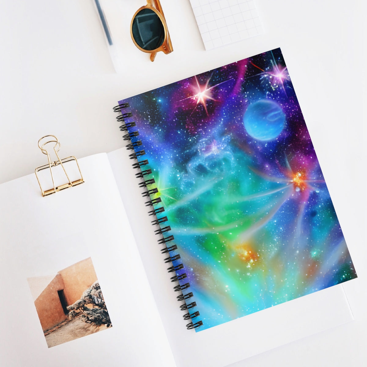 Galactic Spiral Notebook: Colorful Cosmos at Your Fingertips