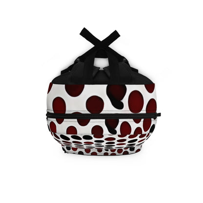 Stylish Red and Black Polka Dot Backpack for Any Occasion