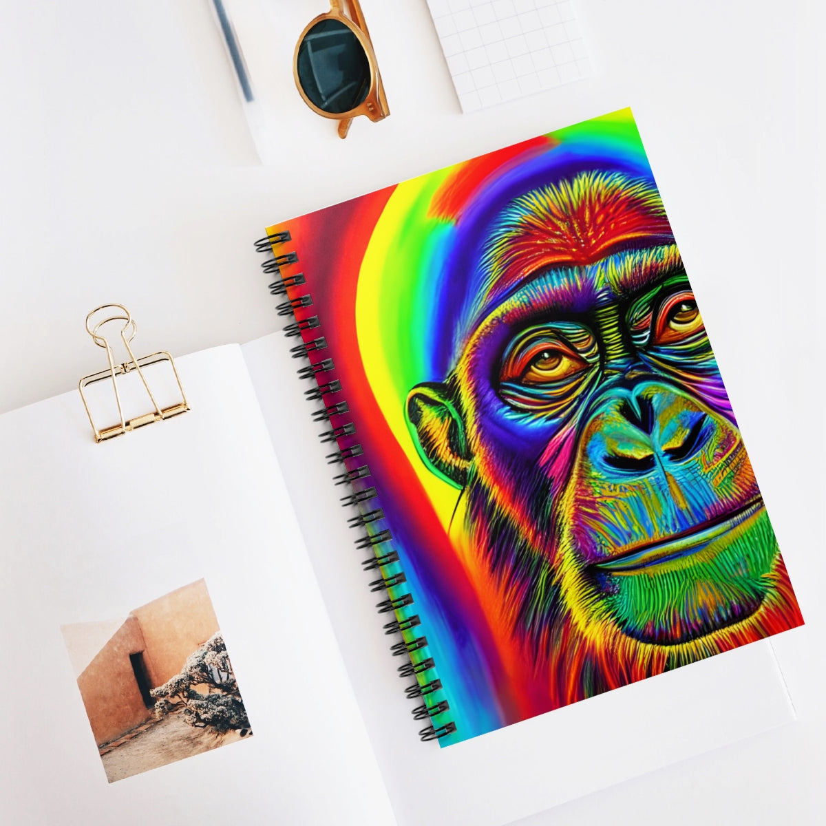 Chimpanzee-Inspired Spiral Notebook: Bright, Playful & Fun!