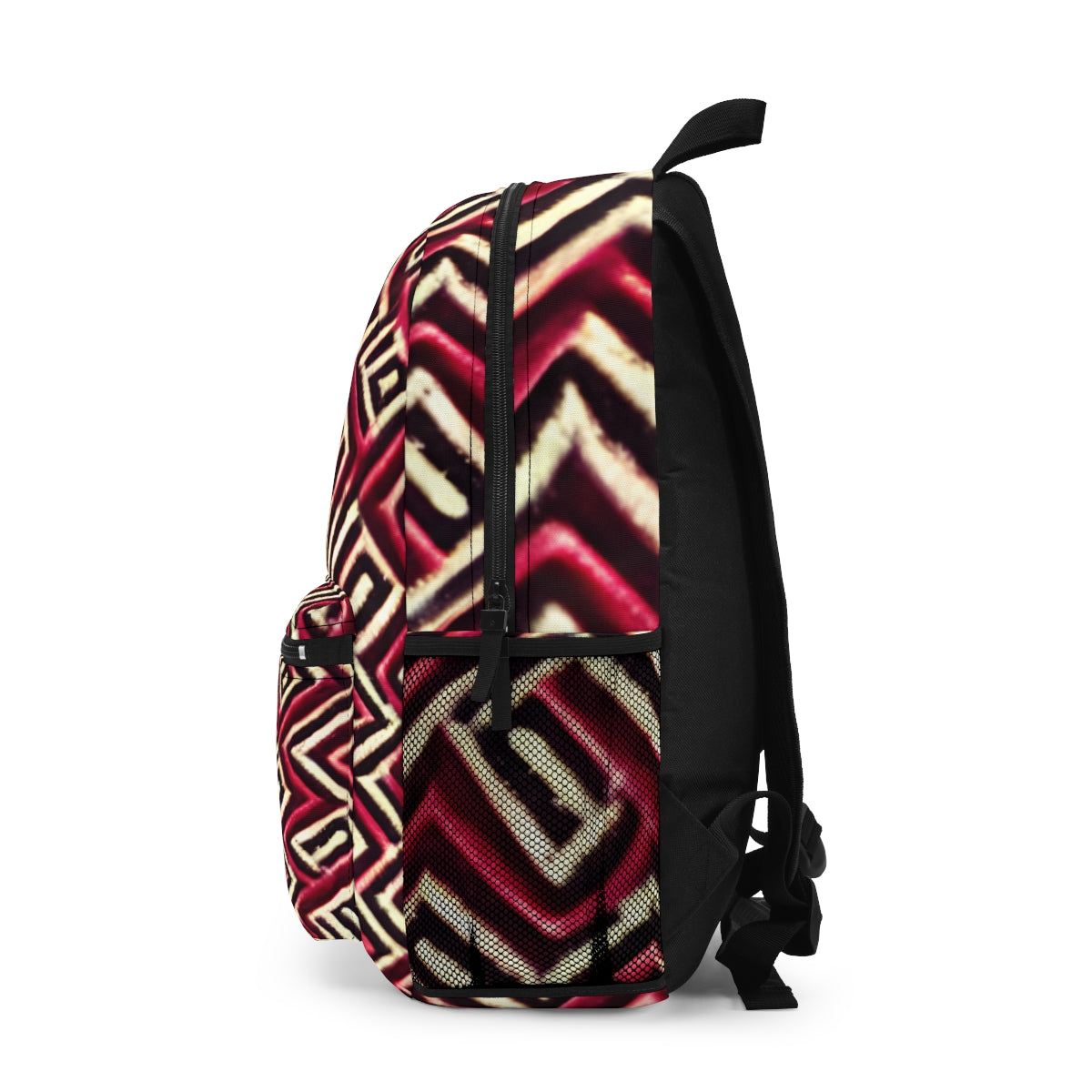 Bold Zigzag Backpack in Red and Black