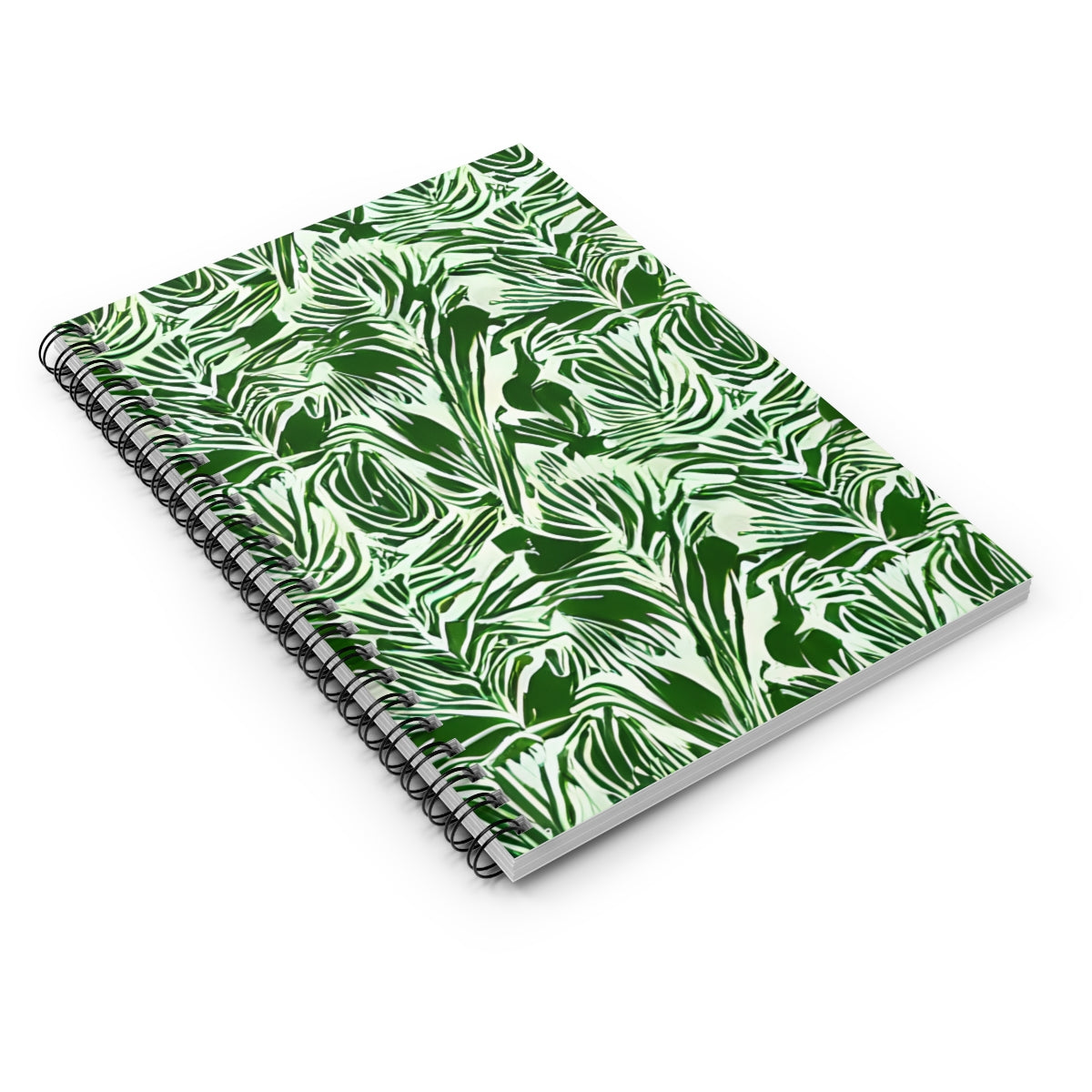 Green and White Spiral Notebook: Chic and Minimalist Design