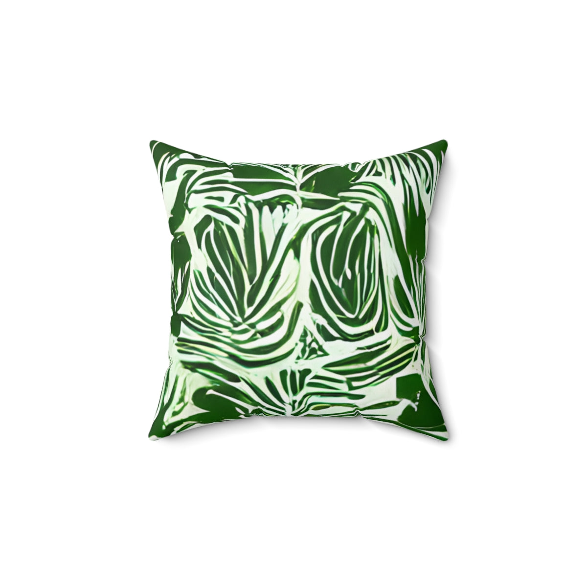 Zebra Patterned Green & White Pillow – Luxe Décor Accessory