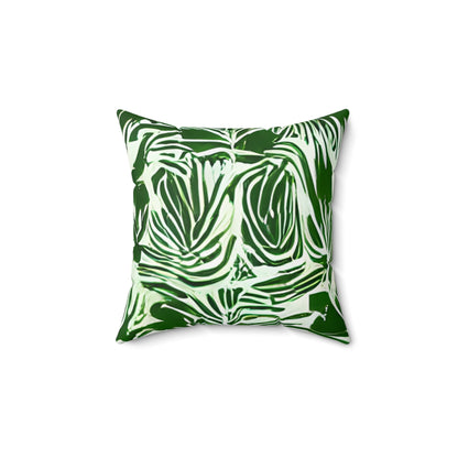 Zebra Patterned Green & White Pillow – Luxe Décor Accessory