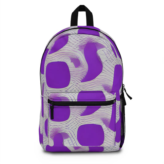 Purple and White Patterned Backpack: Practical and Stylish