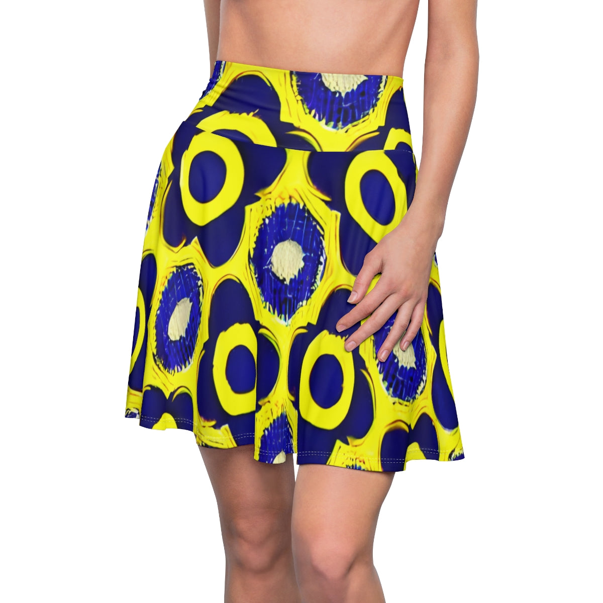 Circles and Sunshine: Yellow and Blue Skirt for Style and Fun