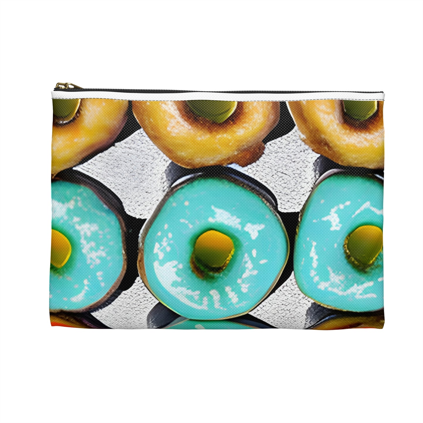 Vibrant and Delicious: Colorful Donuts on a Shimmering Silver Tray!