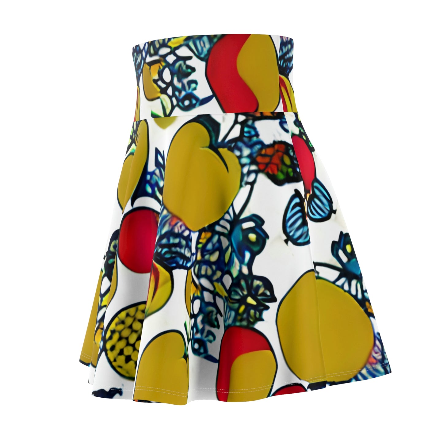 Tropical Delight: Fruit-Printed Skirt for Women