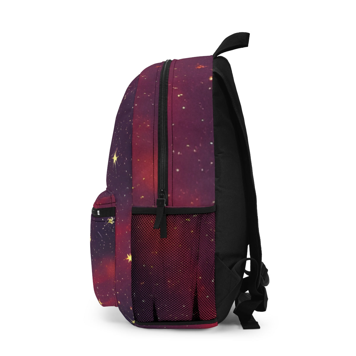 Galactic Backpack with Stunning Red & Purple Print