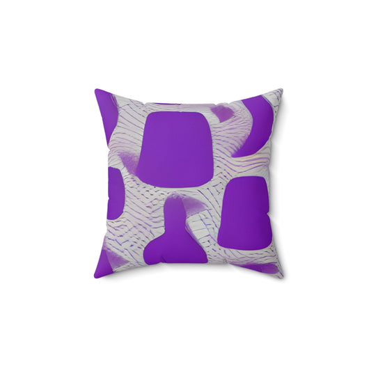 Abstractly Chic: Purple Throw Pillow with Unique Shapes