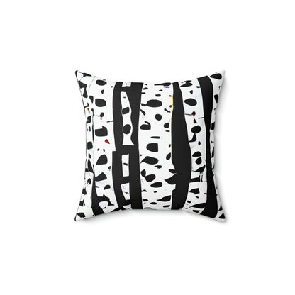 Nature-Inspired Birch Tree Pillow in Timeless Black & White