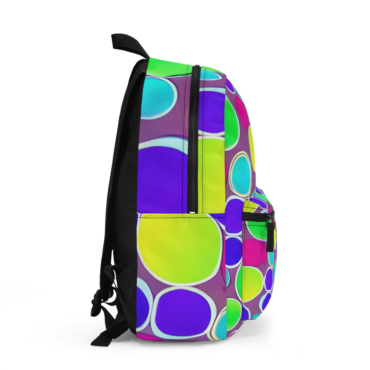 Circle-Patterned Backpack: Brighten Up Your Accessory Collection