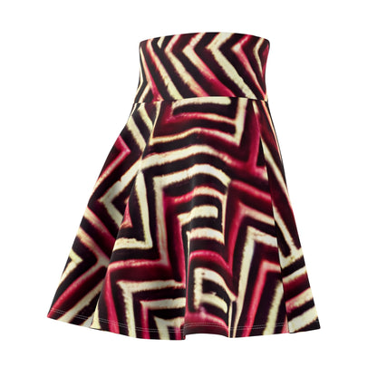 Bold Geometric Red & Black Skirt - Stand Out in Style!