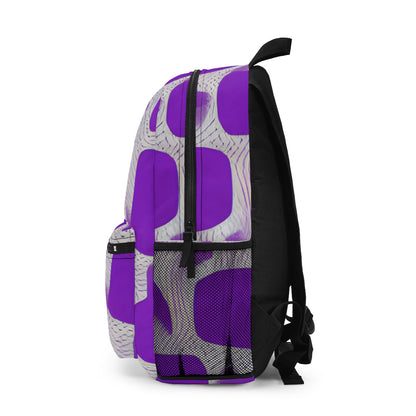 Purple and White Patterned Backpack: Practical and Stylish