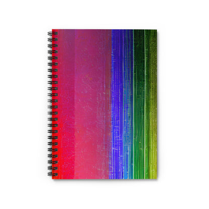 Colorful Spiral Notebook with Unique Line Design