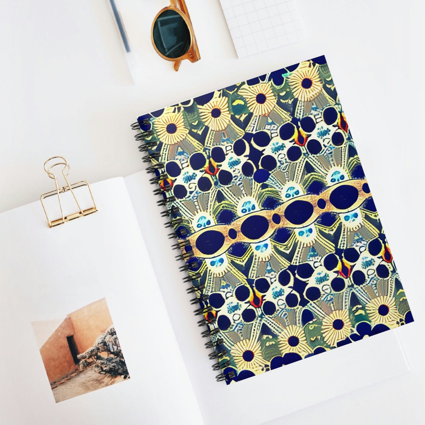 Get Organized in Style with This Vibrant Blue and Yellow Spiral Notebook!