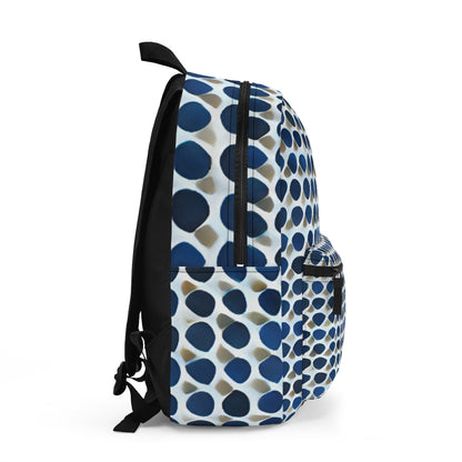 Stylish Blue Polka Dot Backpack - Perfect for Daily Use!