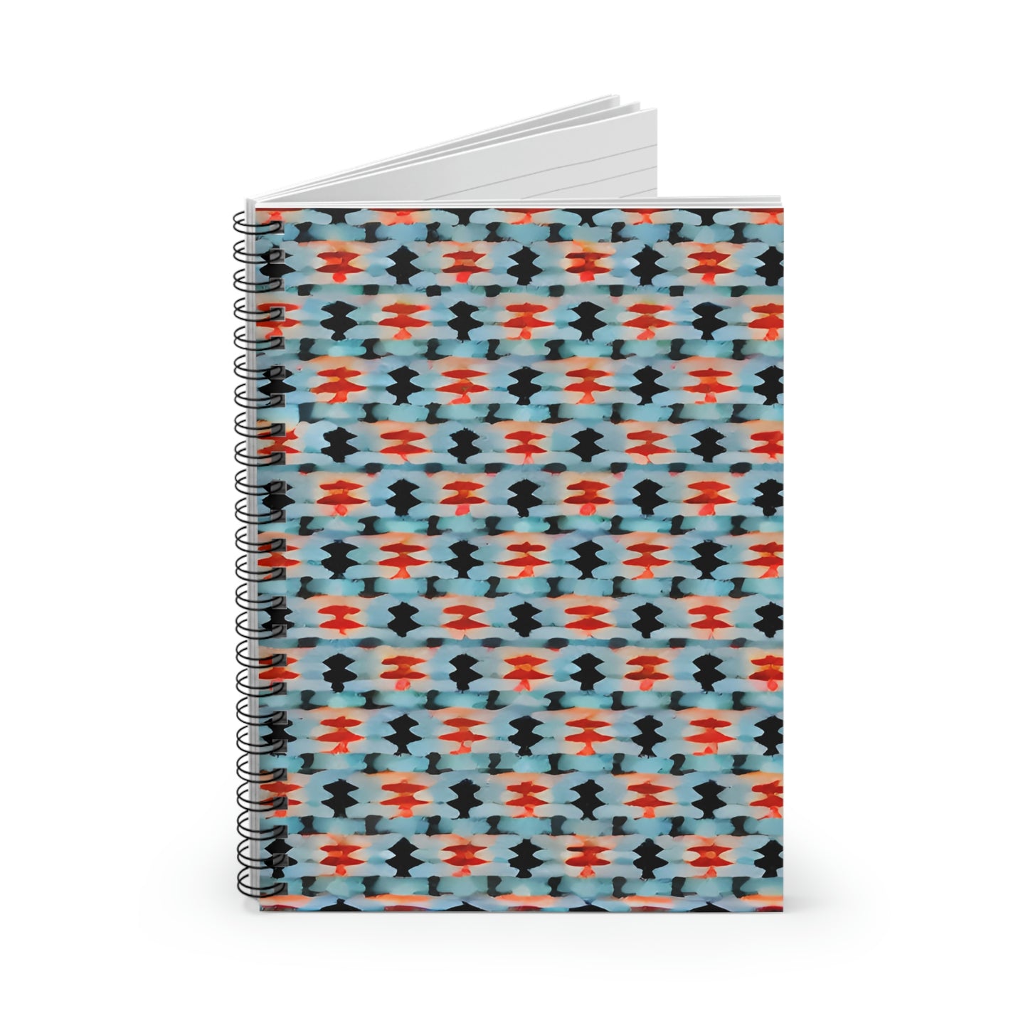 Orange & Blue Spiral Notebook: Patterned Inspiration on Every Page