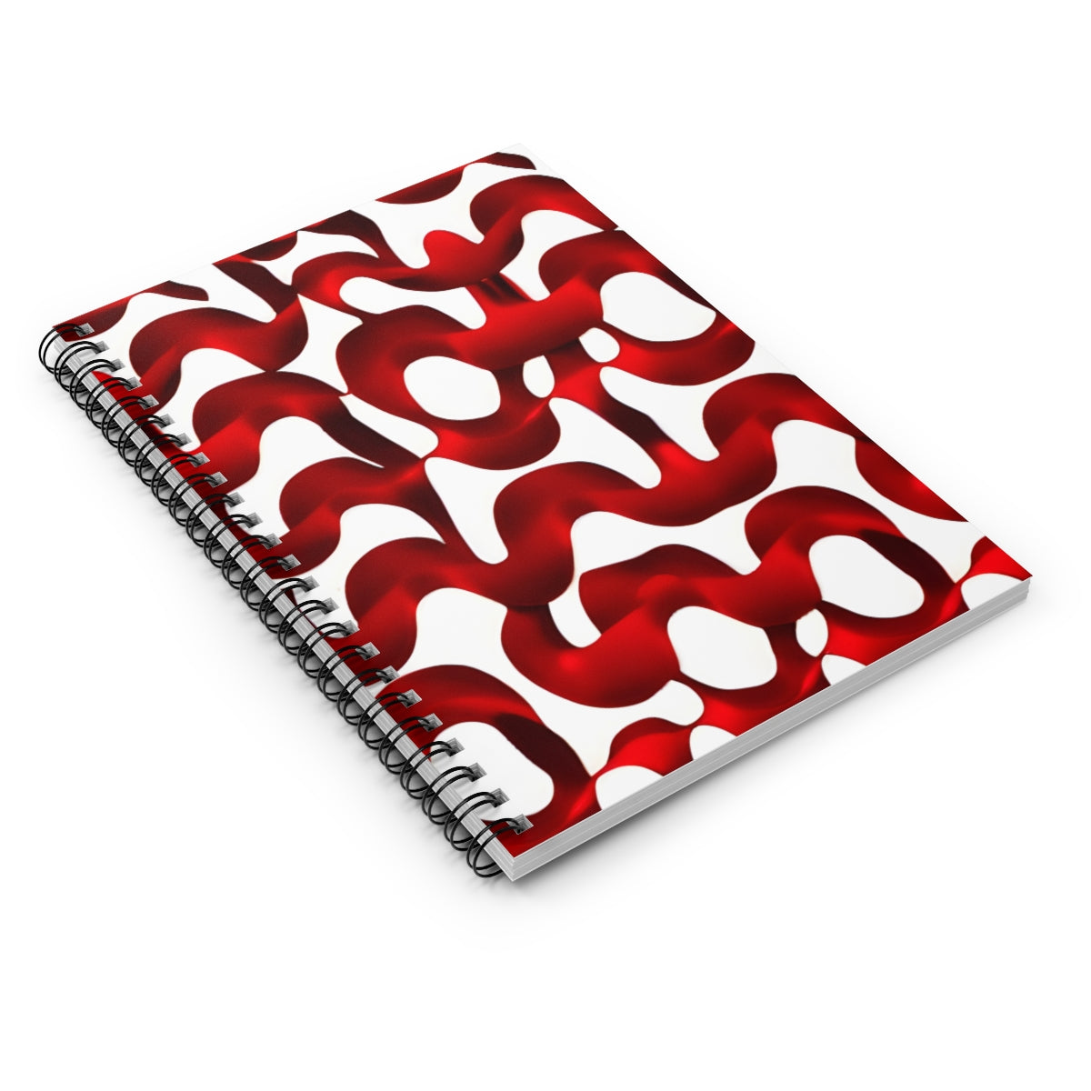 Red and White Swirl Spiral Notebook - Write in Style!