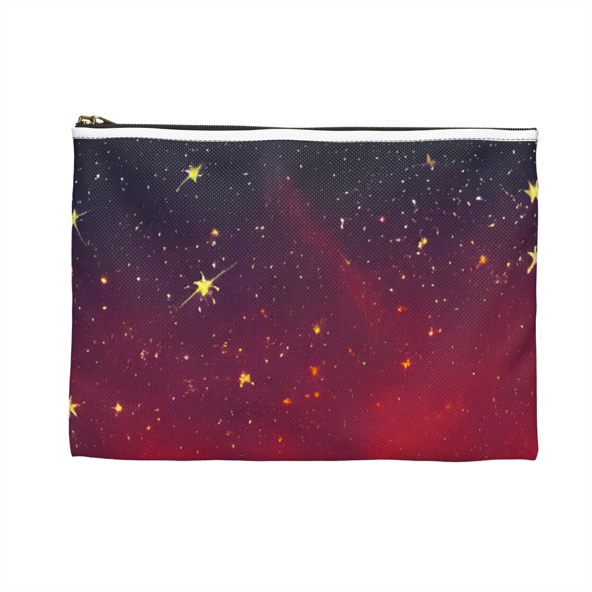 Starry Night makeup pouch - Red and purple galaxy design