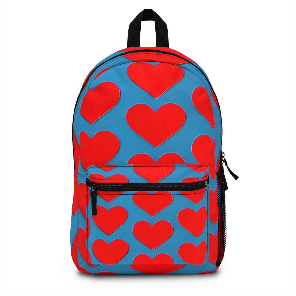 Love on Your Back: Red and Blue Heart Backpack