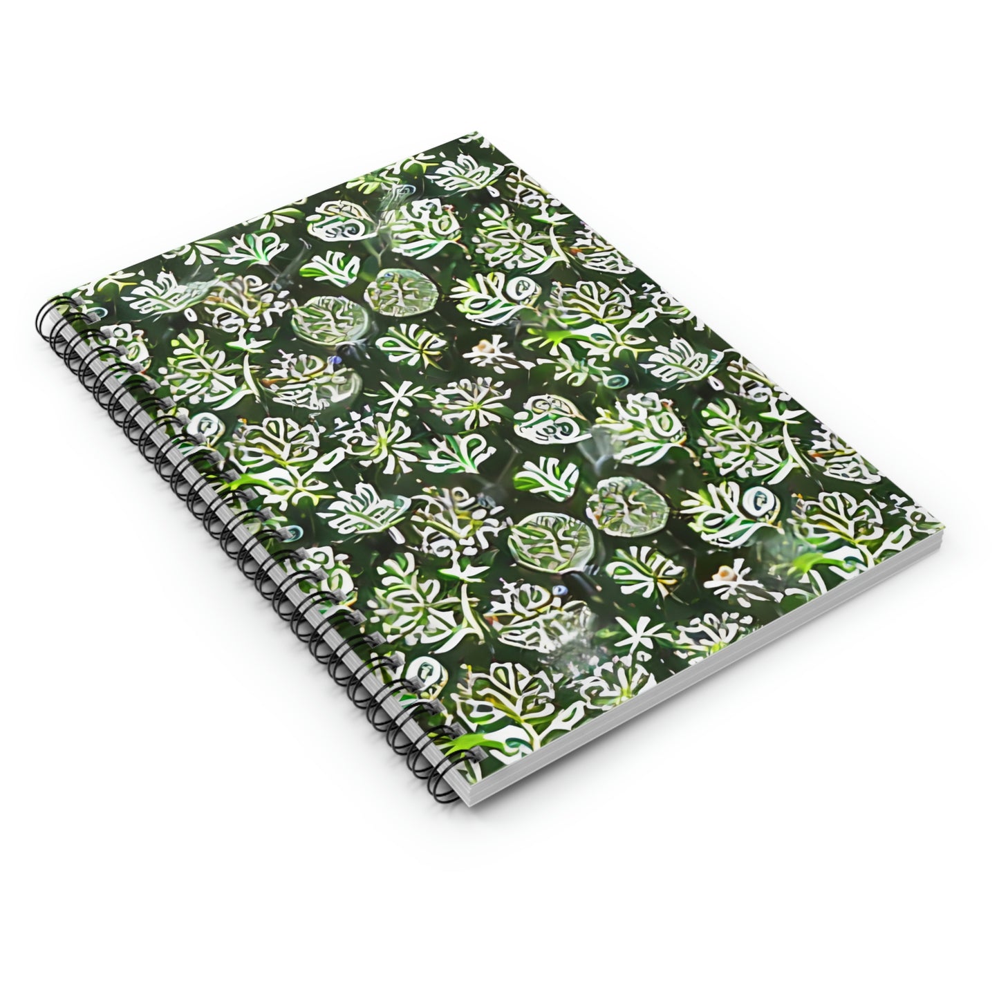 Green Leaf Spiral Notebook: Nature-Inspired Stationery