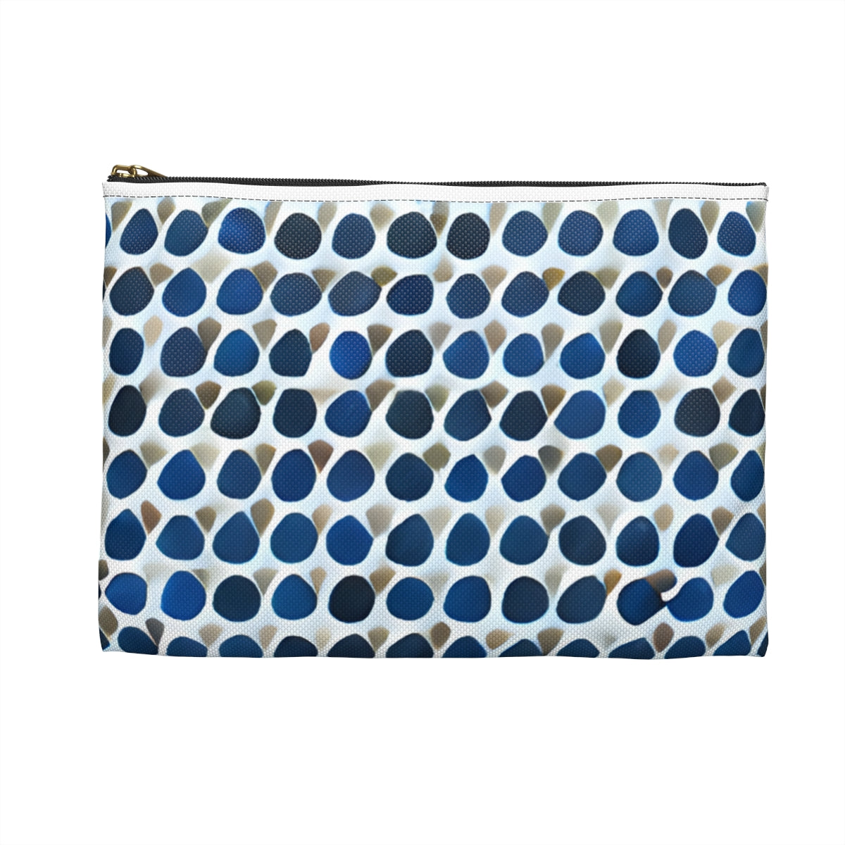 Polka Party: Blue and Gold Accessory Pouch