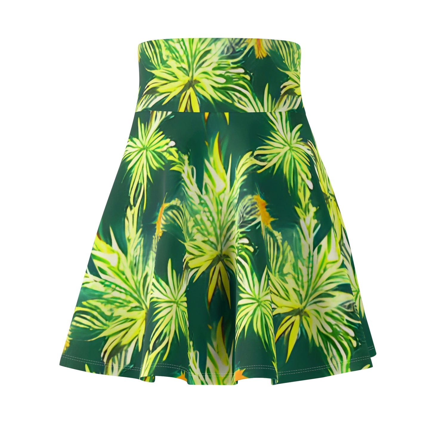 Bold and Beautiful: The Vibrant Tropical Print Skater Skirt